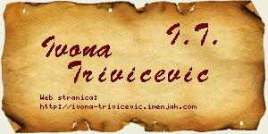 Ivona Trivičević vizit kartica